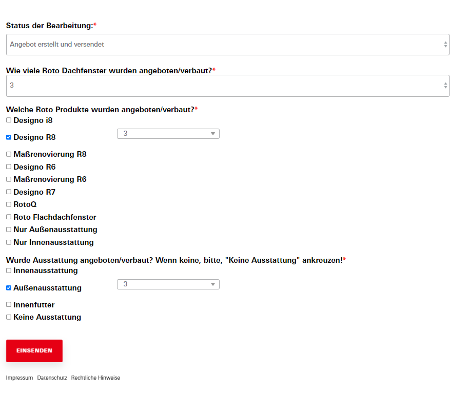 Modulo di feedback Portale RotoPro